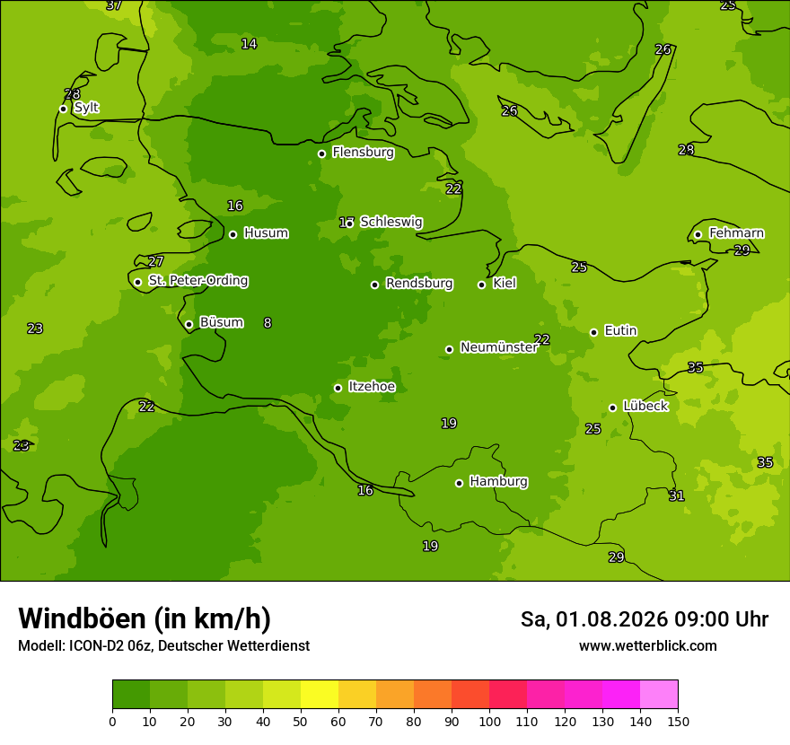 Maximale Windböen