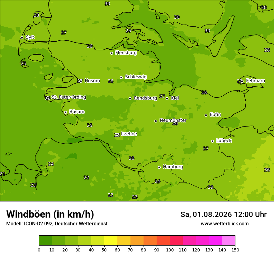 Maximale Windböen