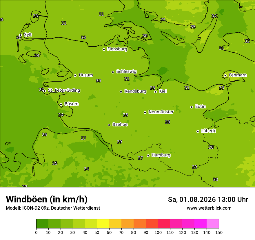 Maximale Windböen