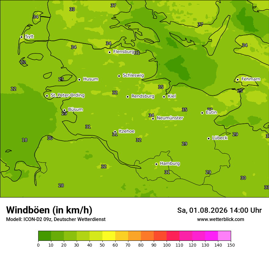 Maximale Windböen