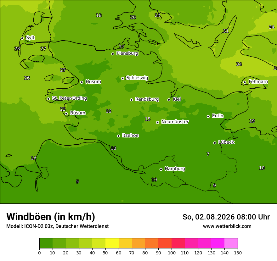 Maximale Windböen