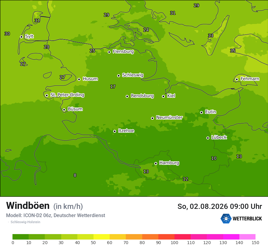 Maximale Windböen
