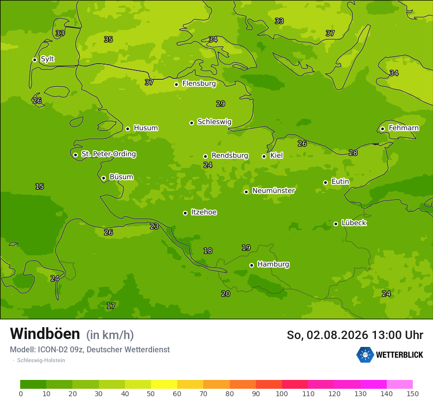 Maximale Windböen