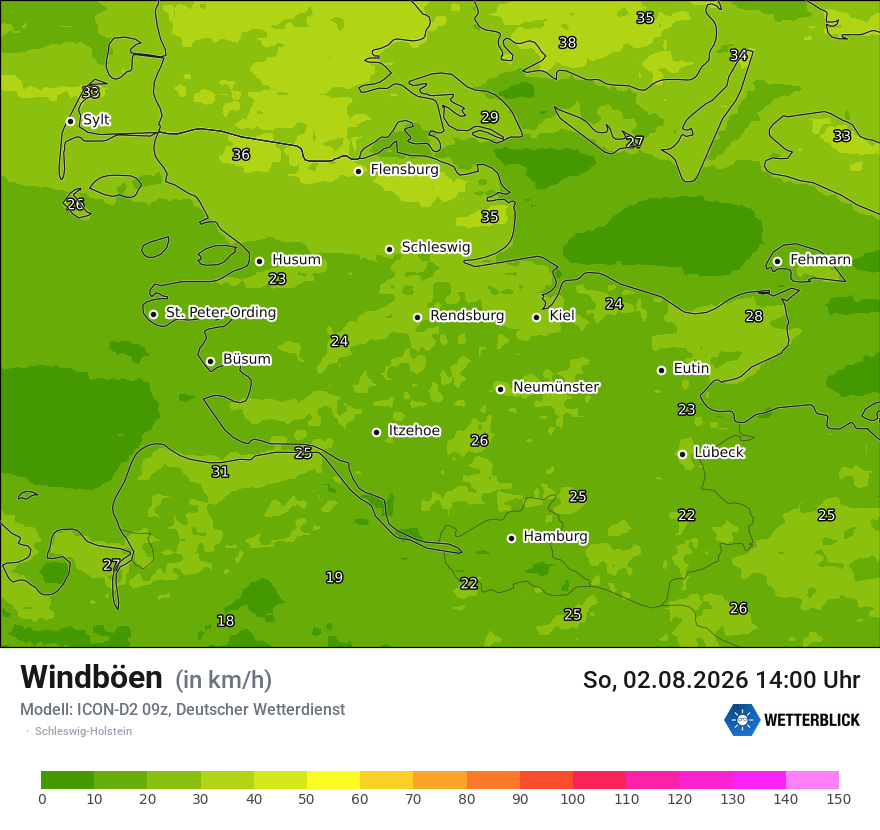 Maximale Windböen