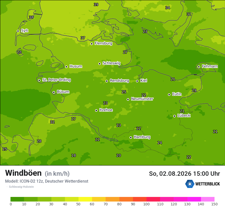 Maximale Windböen