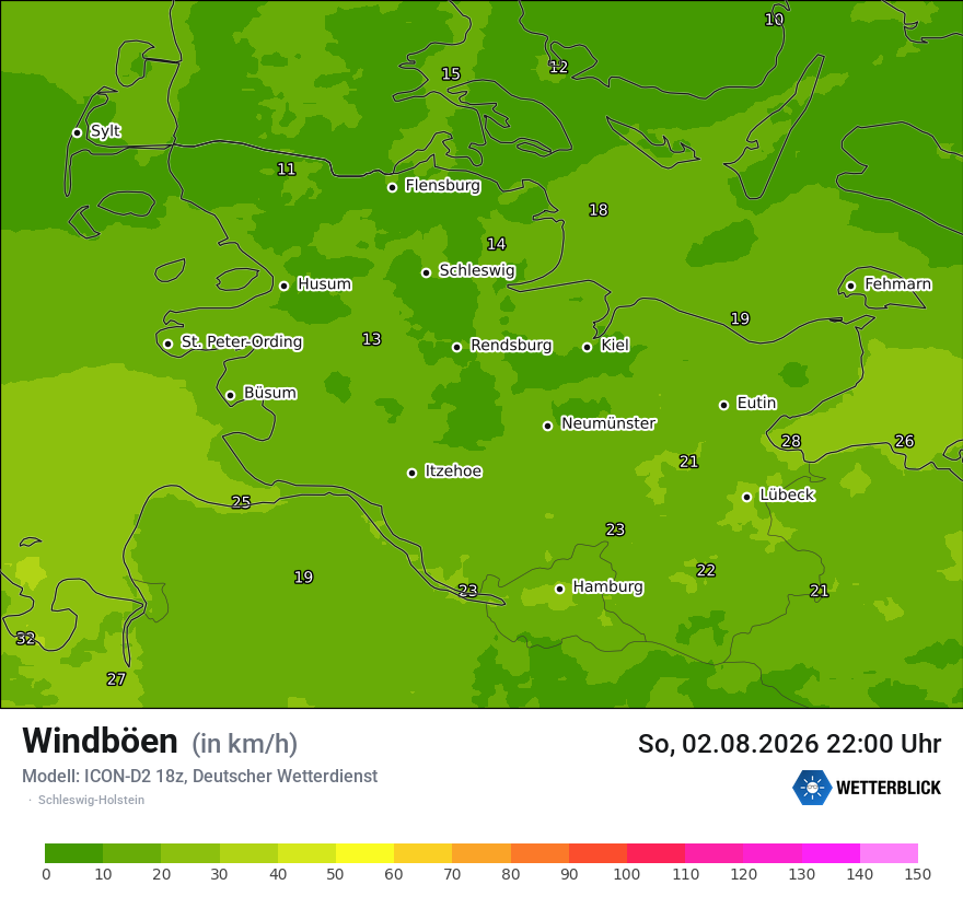 Maximale Windböen