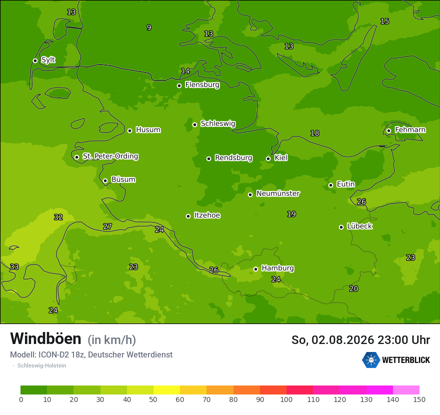 Maximale Windböen