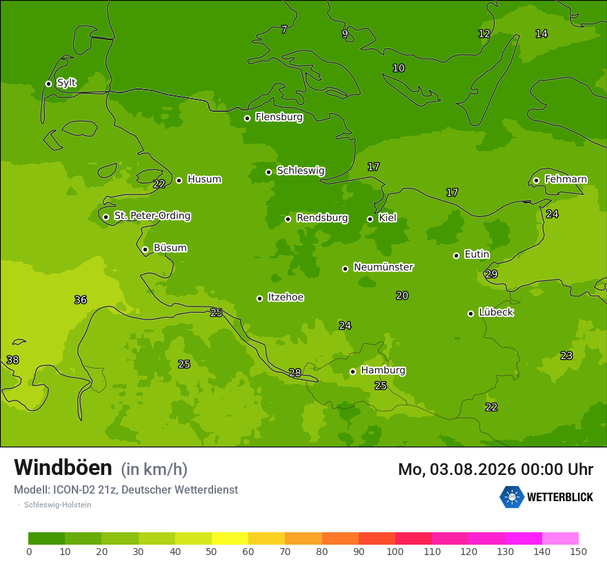 Maximale Windböen