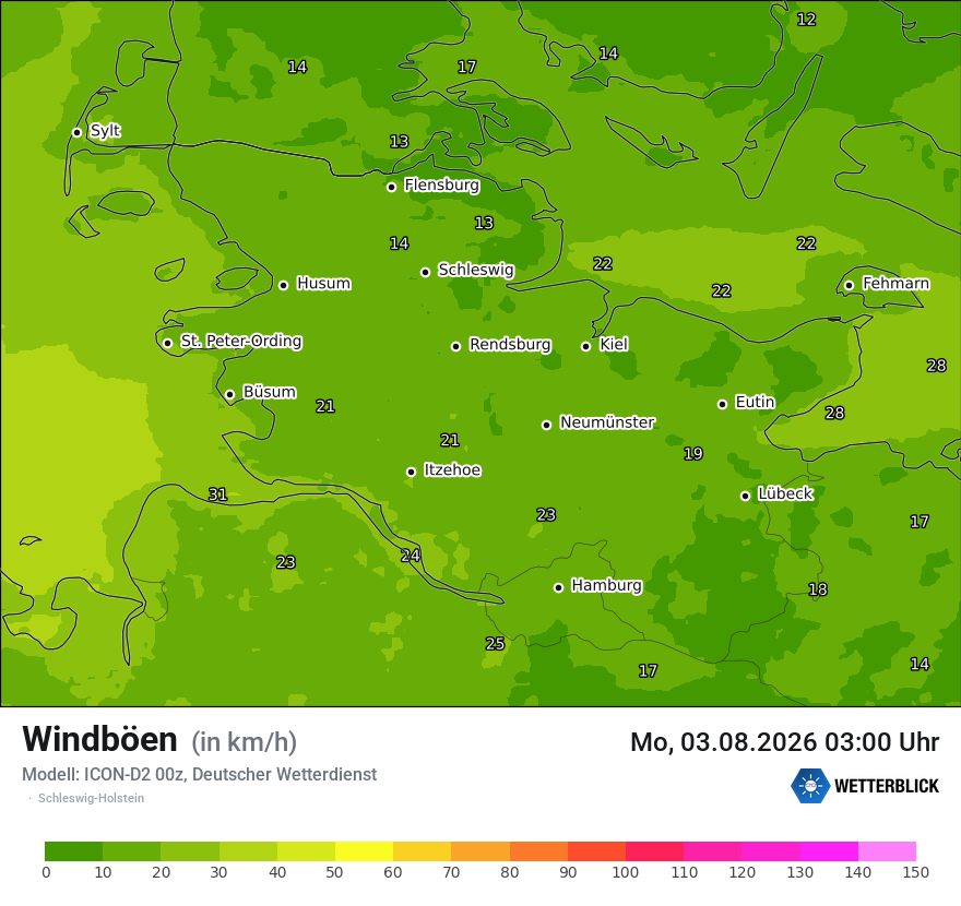 Maximale Windböen