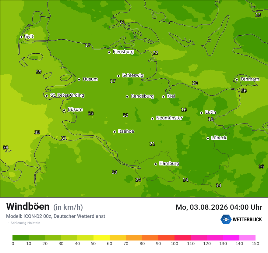 Maximale Windböen