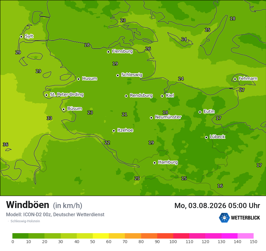 Maximale Windböen