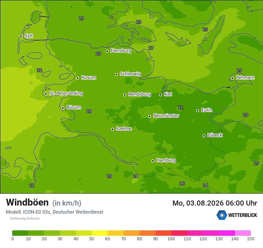 Maximale Windböen