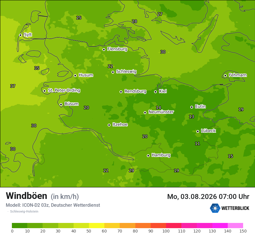 Maximale Windböen