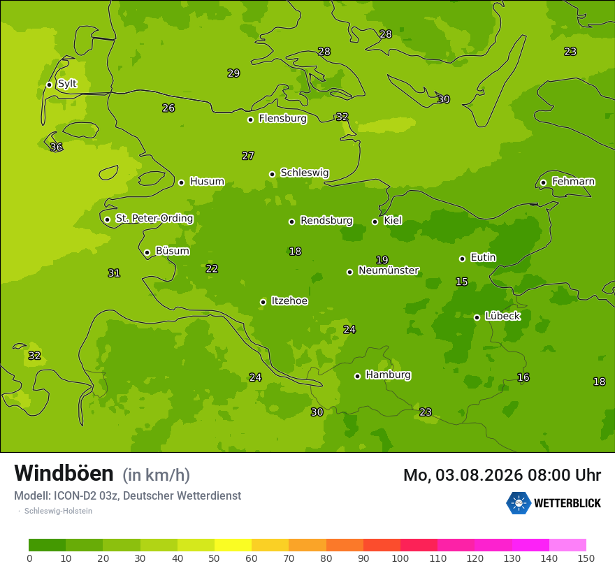 Maximale Windböen