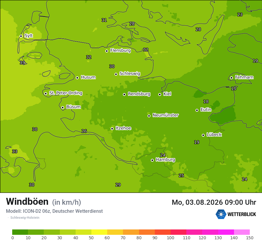 Maximale Windböen