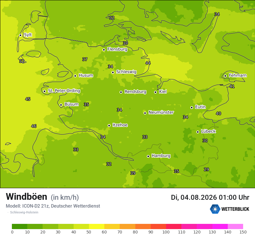 Maximale Windböen