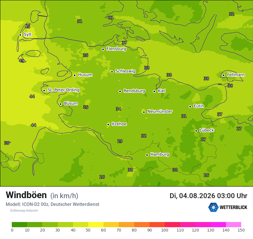 Maximale Windböen