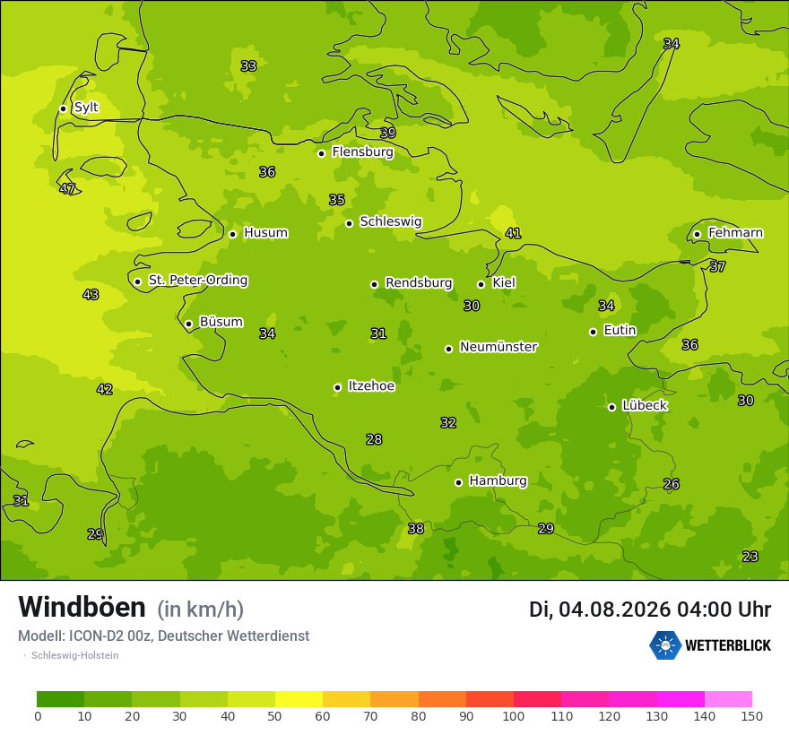 Maximale Windböen
