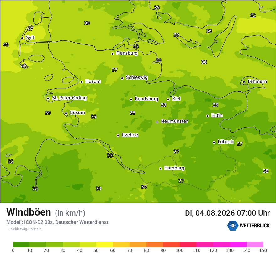 Maximale Windböen