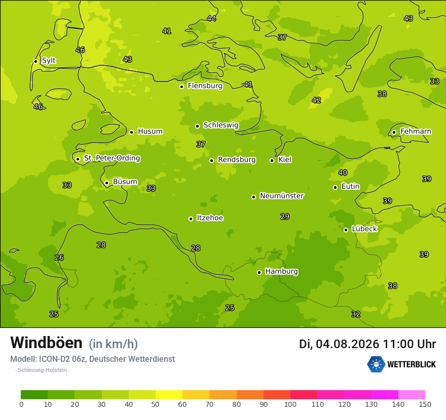 Maximale Windböen