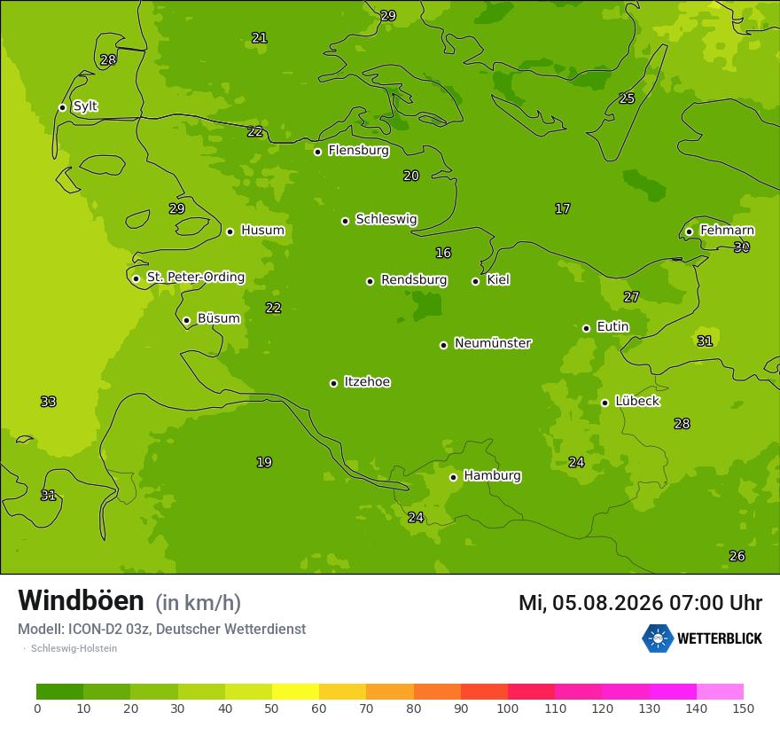 Maximale Windböen