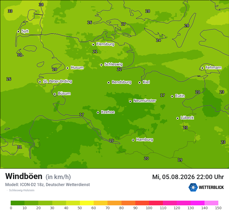 Maximale Windböen