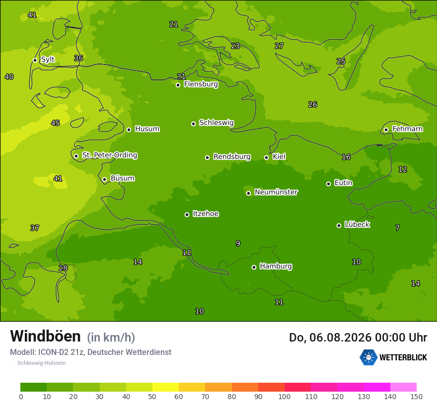Maximale Windböen