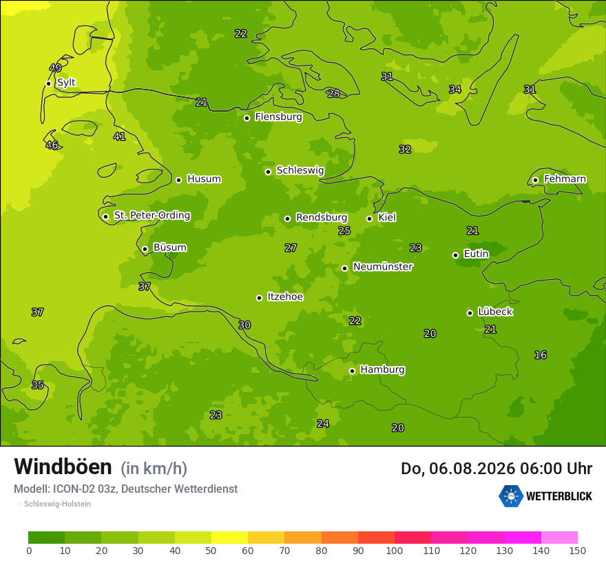 Maximale Windböen