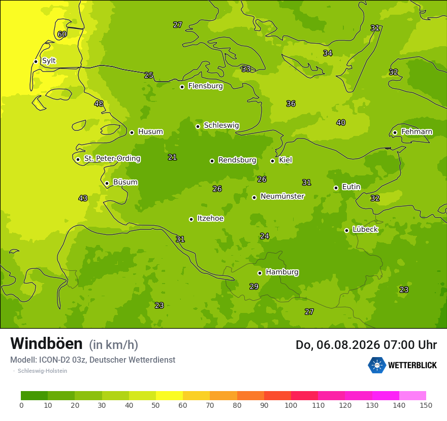 Maximale Windböen