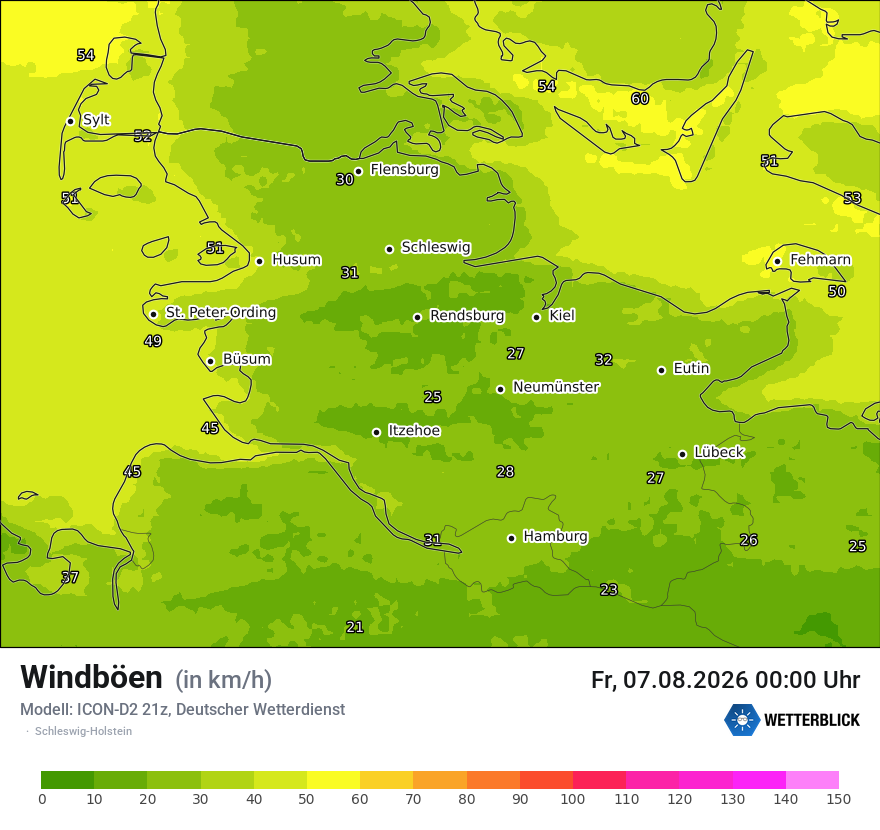 Maximale Windböen