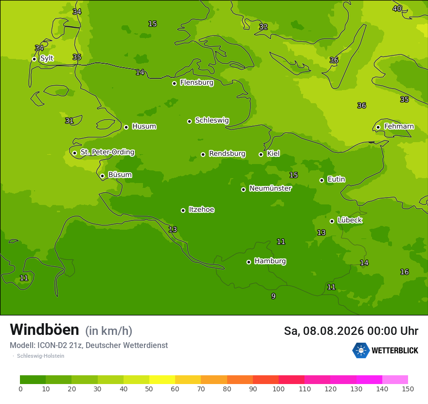 Maximale Windböen