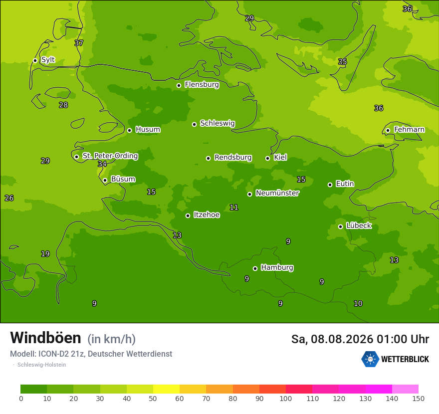 Maximale Windböen
