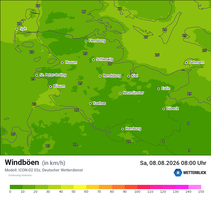 Maximale Windböen