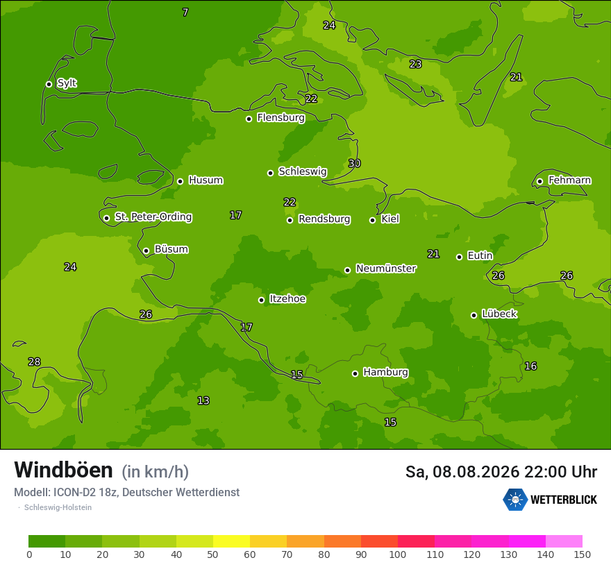 Maximale Windböen