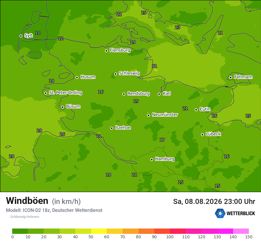 Maximale Windböen
