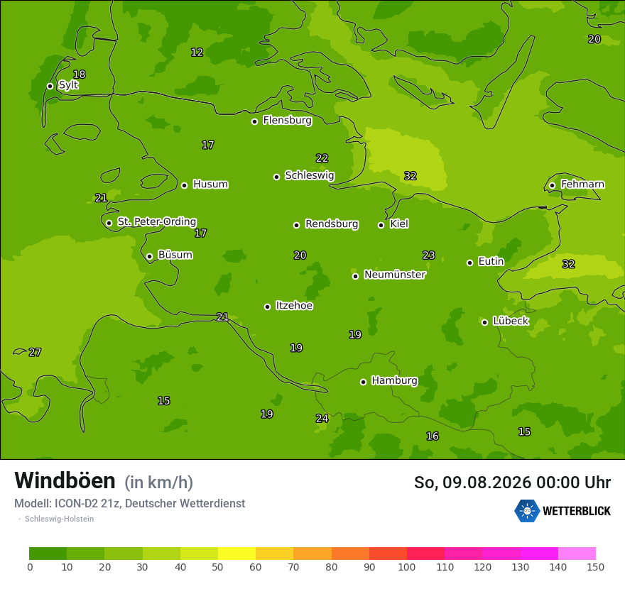 Maximale Windböen