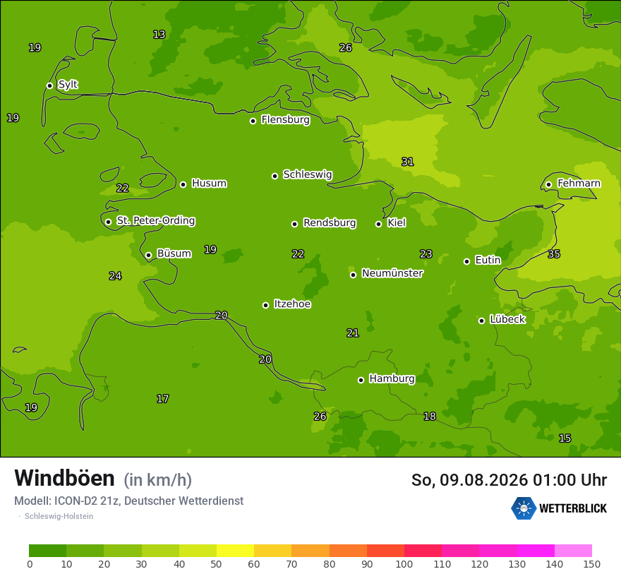 Maximale Windböen