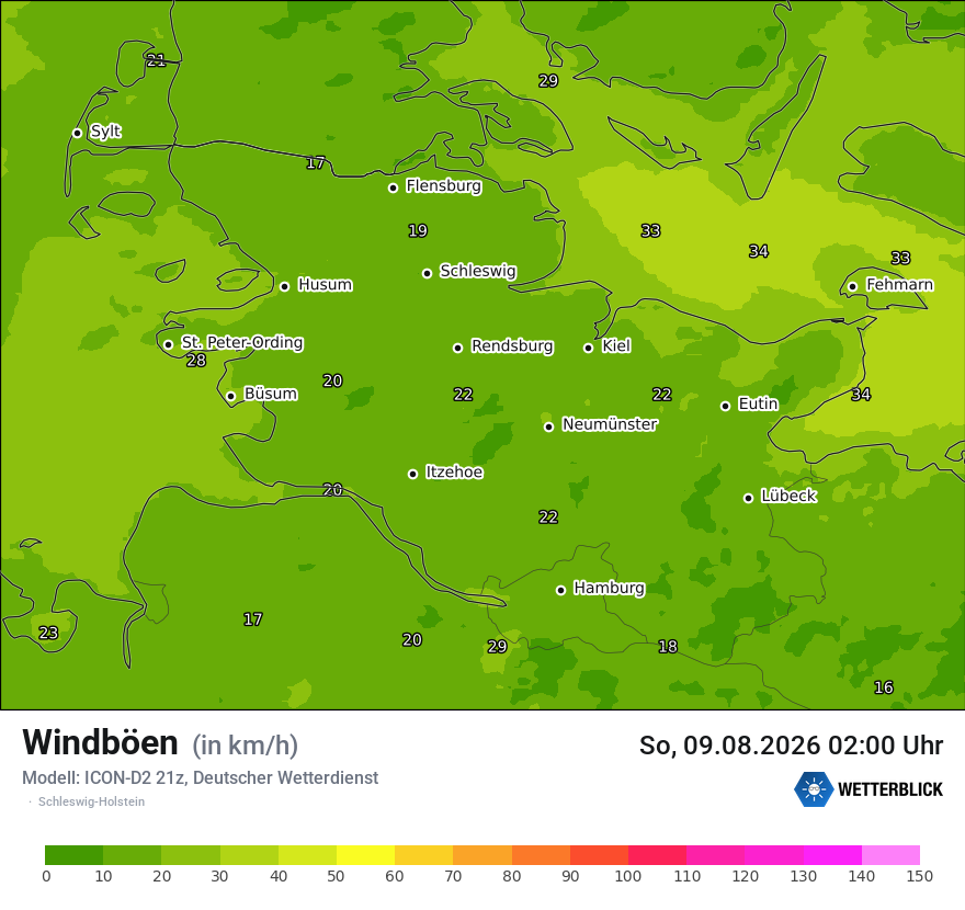 Maximale Windböen