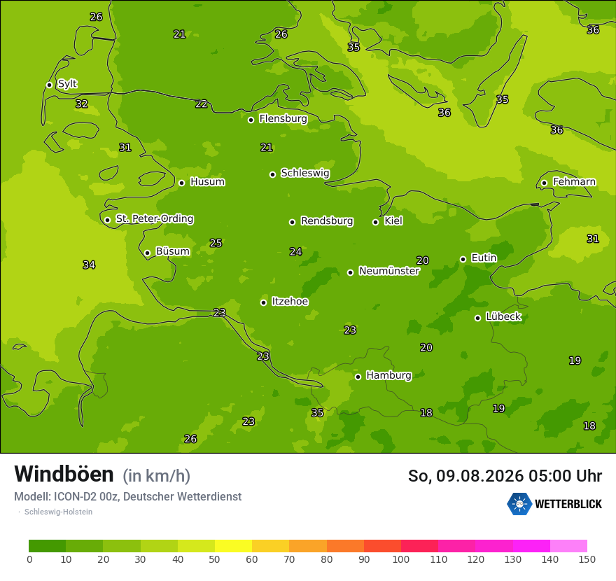 Maximale Windböen