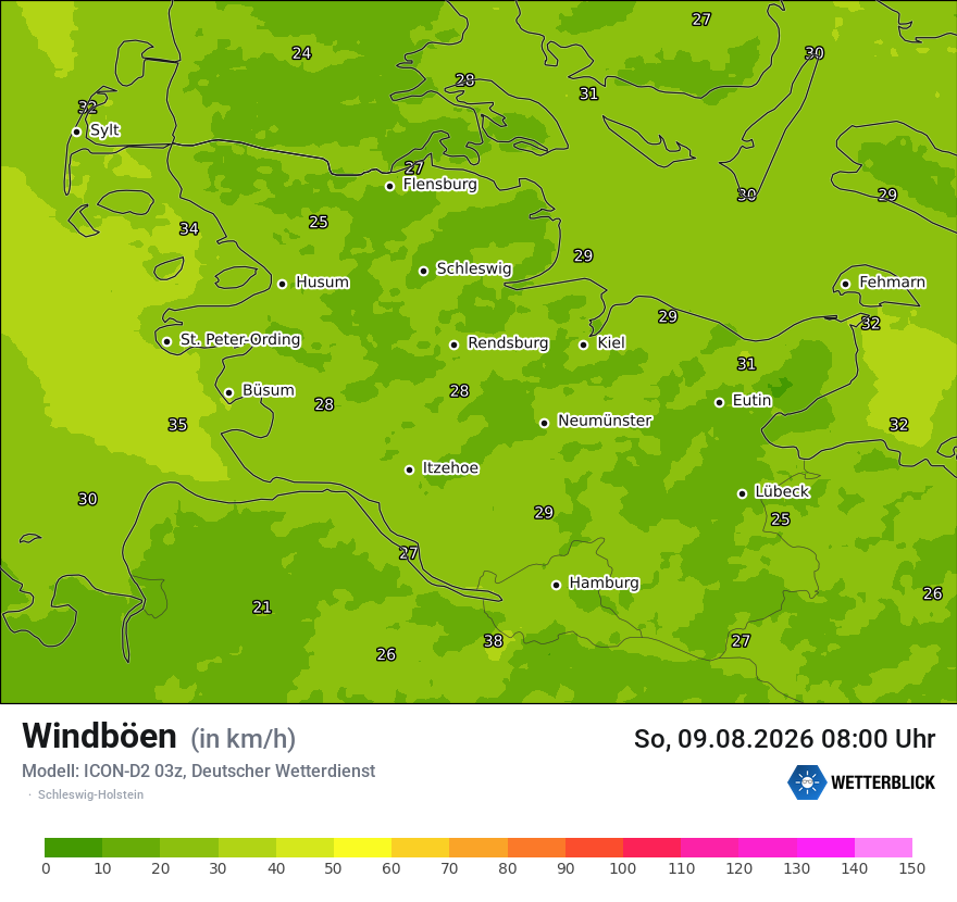 Maximale Windböen