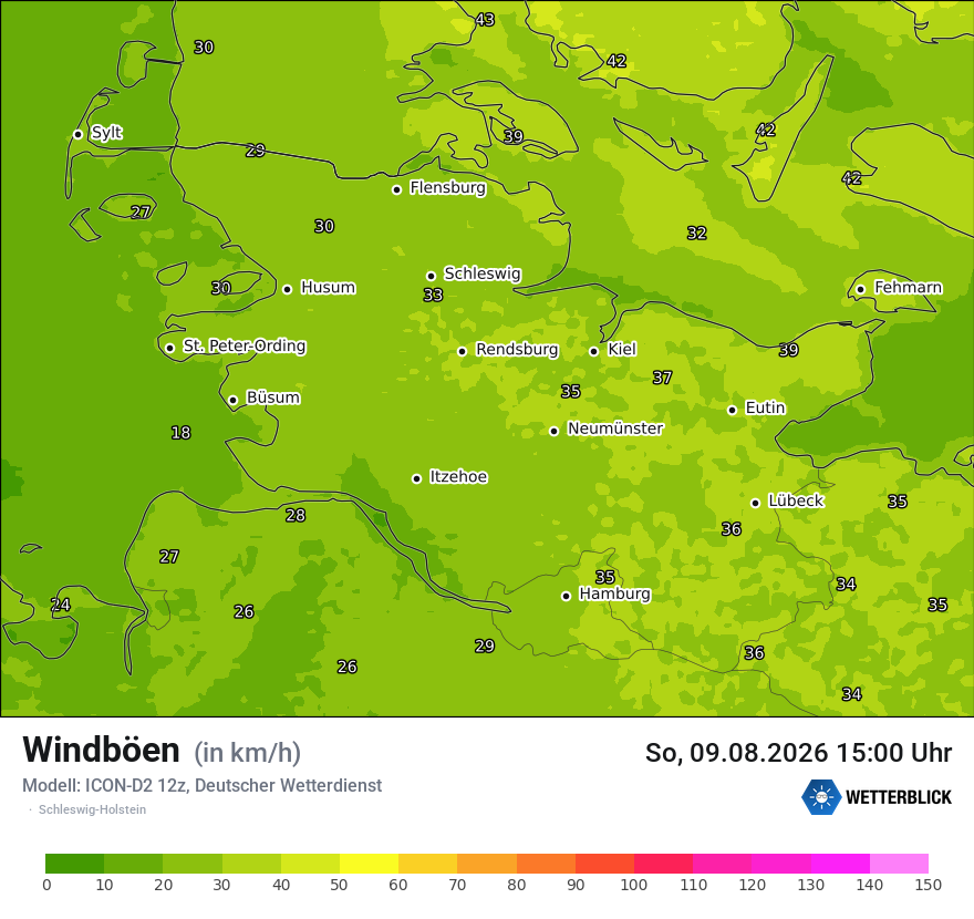 Maximale Windböen