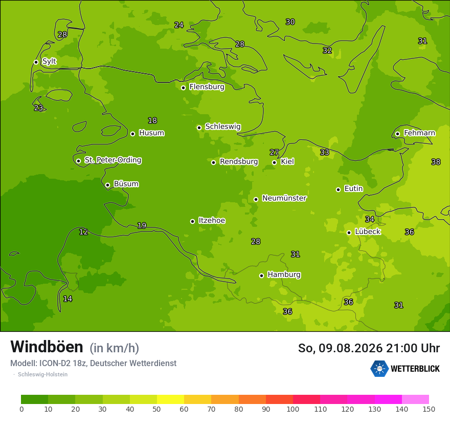 Maximale Windböen