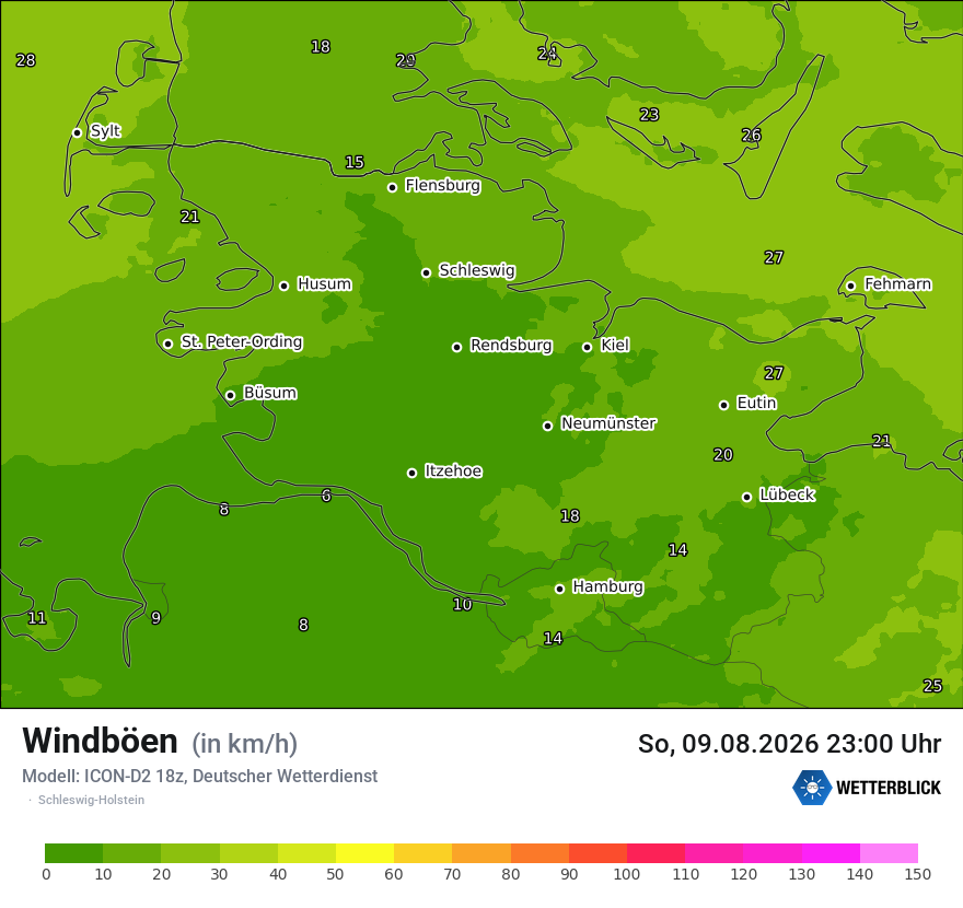Maximale Windböen