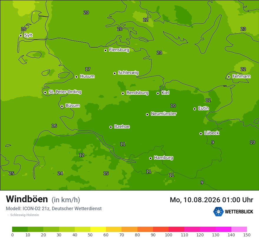 Maximale Windböen