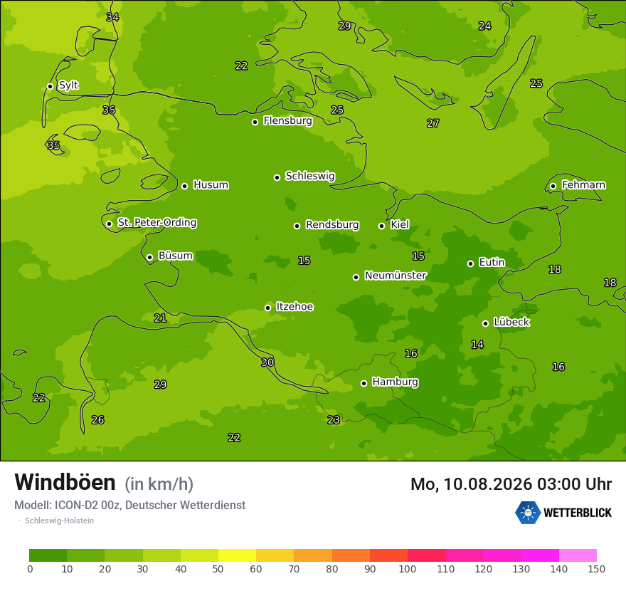 Maximale Windböen