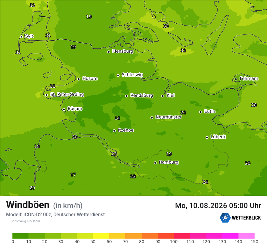 Maximale Windböen