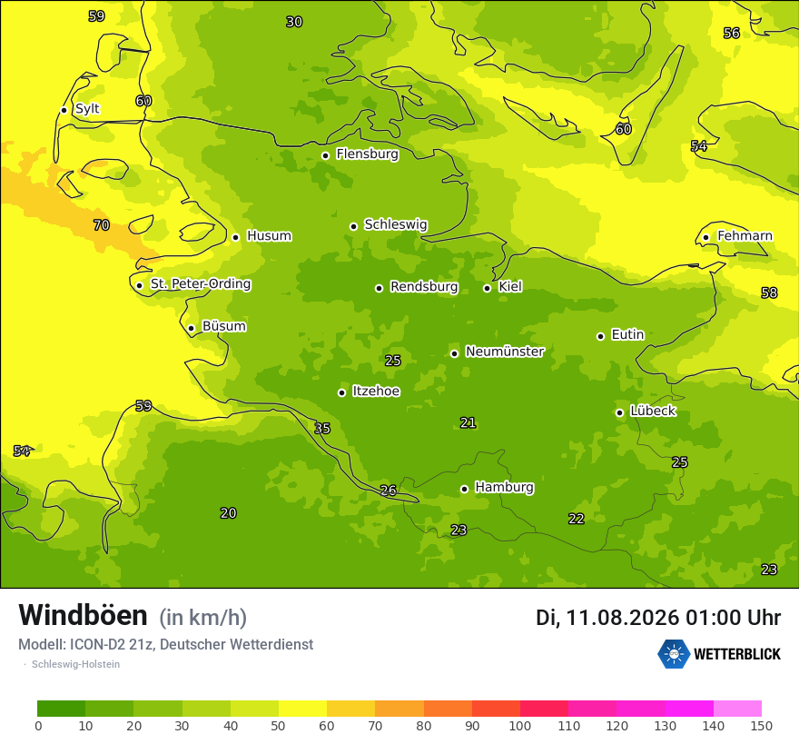 Maximale Windböen