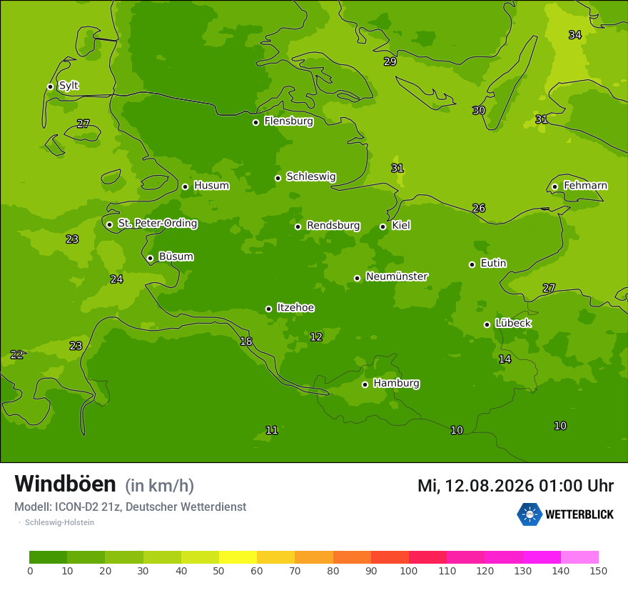 Maximale Windböen