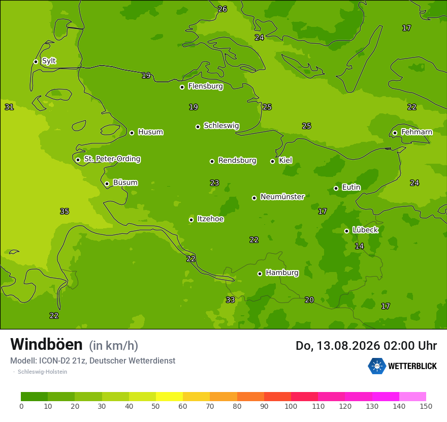 Maximale Windböen
