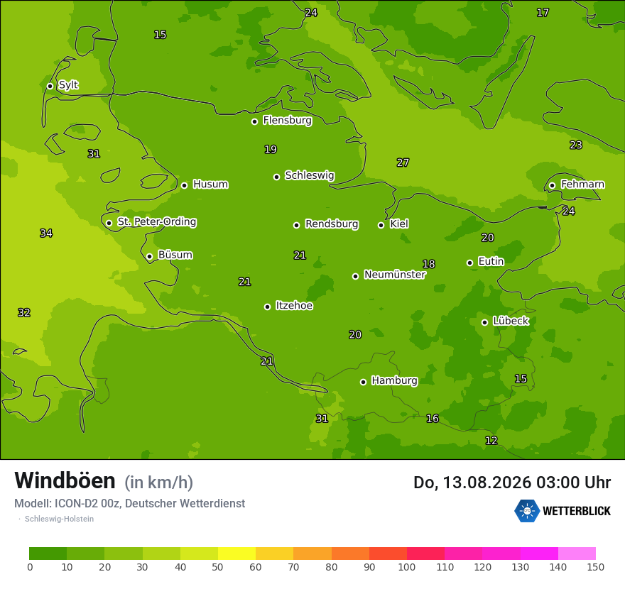 Maximale Windböen